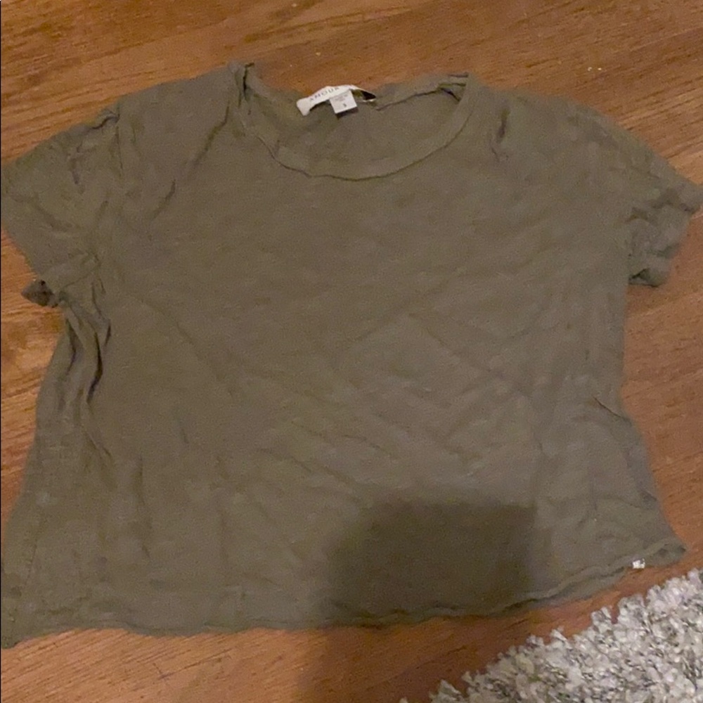 green cropped tee shirt (amour vert)